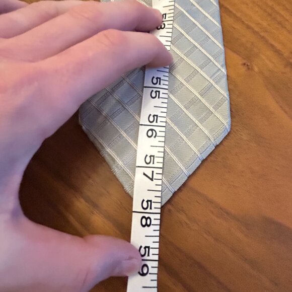 Jones New York Silver Cross Hatch Silk Tie - Picture 3 of 5